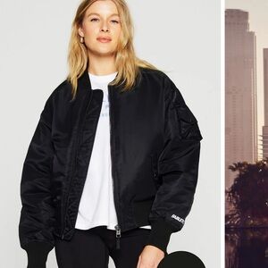 Fabletic Iconic Black Bomber Jacket sz S